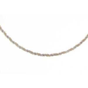 Tiffany Co Twisted Rope Necklace Sterling Silver YG Pendant Accessory Jewelry